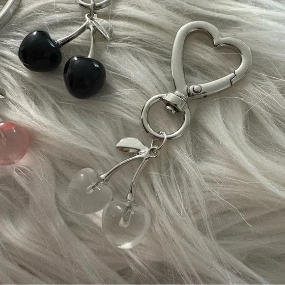 Mini Cherry Bag Charm - Only Clear Left - Picture 2 of 2